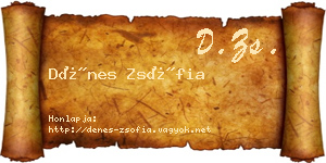 Dénes Zsófia névjegykártya