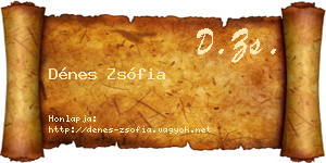 Dénes Zsófia névjegykártya